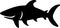 cookiecutter shark Black Silhouette Generative Ai