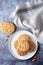 Cookies with almond with glass of milk