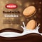 Cookies biscuit vertical banner, realistic style