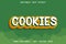 Cookies With Cartoon Emboss Style Editable Text Effect
