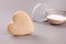 Cookies and cookie shape heart, kitchen utensils, the concept of love of cooking, baking.