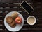 Cookies and cup of tea for breakfast