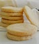 Cookies delicious home made vanilla sugar cookies close up detail shot