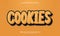Cookies editable text effect and style