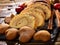 Cookies heart shape, sand rolled biscuit and cinnamon stick