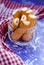 Cookies with homemade filling, close-up