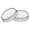 Cookies icon. Vector illustration of cookies, biscuit.