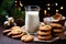 cookies and milk ready for holiday guests