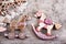 Cookies over wooden background