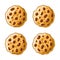 Cookies Set. Homemade Chocolate Chip Icons. Vector