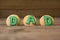 Cookies with text dad on arranged wooden plank