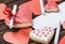 Cookies Valentine\'s Day and Valentine paper