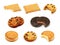 Cookies vector set