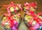 Cookies wrapped in red ribbon As a gift Christmas and New Year.