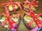 Cookies wrapped in red ribbon As a gift Christmas and New Year.