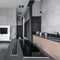 Cooking area in multifunctional apartment