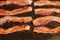 Cooking bacon background