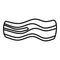 Cooking bacon icon outline vector. Meat crispy