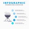 Cooking bbq, camping, food, grill Infographics Template for Website and Presentation. GLyph Gray icon with Blue infographic style