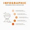 Cooking bbq, camping, food, grill Infographics Template for Website and Presentation. Line Gray icon with Orange infographic style