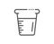 Cooking beaker line icon. Glass water sign. Measuring cup. Vector