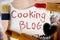 Cooking Blog with heart blackboard