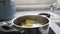 Cooking boiled potatoes in home kitchen