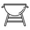 Cooking brazier icon, outline style
