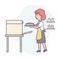 Cooking Concept. Happy Woman Is Cooking Food At The Kitchen, Baking Tasty Pie. Woman Is Taking Pie Out The Oven