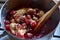 Cooking cranberry jam