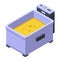 Cooking deep fryer icon, isometric style