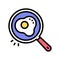 cooking frying egg color icon vector illustration
