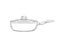Cooking frying pan or saucepan with lid, sketch vector illustration isolated.