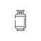 cooking gas, gas cylinder icon. Element of temperature control equipment for mobile concept and web apps illustration. Thin line