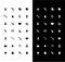 Cooking glyph icons set for night and day mode