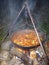 Cooking goulash in night