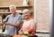 Cooking, help and portrait of old couple in kitchen for salad, love and nutrition. Happy, smile and retirement with