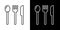Cooking icons. Cutlery. Spoon, fork, knife icon