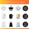 Cooking icons set