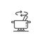 Cooking instructions line icon