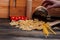 cooking italian pasta by hand kitchen cherry tomatoes ingredients lunch