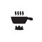 Cooking line icons. Boiling time, Frying pan and Kitchen utensils. Fork, spoon and knife line icons. Recipe book, chef hat and cut