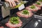 cooking meat serving cooking beef carpaccio