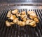 Cooking mushrooms on grill