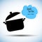 Cooking pan saucepan kitchen food illustration object pot cook