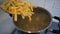 Cooking pasta in slow motion