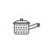 cooking pot, saucepan, food preparation container icon. Element of kitchen utensils icon for mobile concept and web apps. Detailed