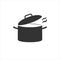 Cooking pot or stockpot stock pot flat vector icon for cooking