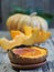 Cooking pumpkins. Home cooking, natural food for vegetarians. Traditional autumn pumpkin dishes. Grilled grilled pumpkin with