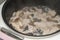 Cooking rice with pork mushroom and black fungus